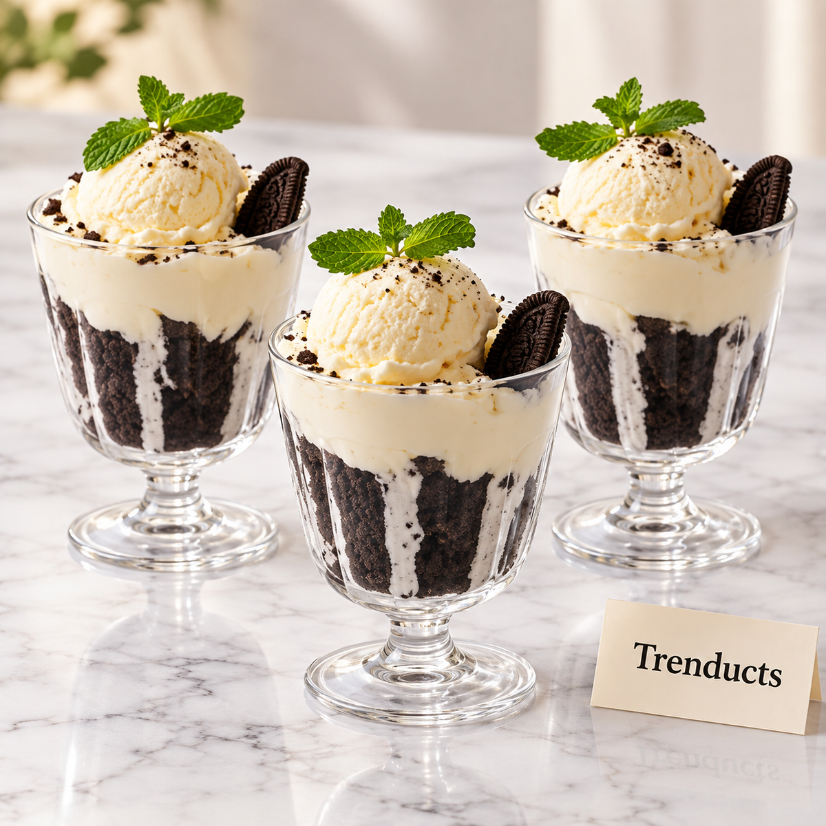 Danny Home Dessert Glass Set - 3 Pcs Footed 190ml