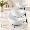 Brilliant 3 Tier Fruit Bowl Stand - Black Frame