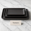 Danny Home Ceramic Rectangular Plate - Matte Black
