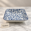 Danny Home Square Serving Dish - 8 inch Blue Flower