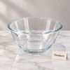 Danny Home Glass Salad Bowl - Clear Deep Serving Bowl