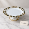 Danny Home Stand Fruit Plate - White & Gold Porcelain
