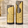 Metal Vase - Gold & Black Leaf Cutout, Small and Big