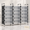 Premium Dust proof Shoe Rack - 3 Column Clear Door Cabinet