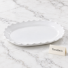 Brilliant Oval Plate with Wavy Edge - 8.5 Inch White
