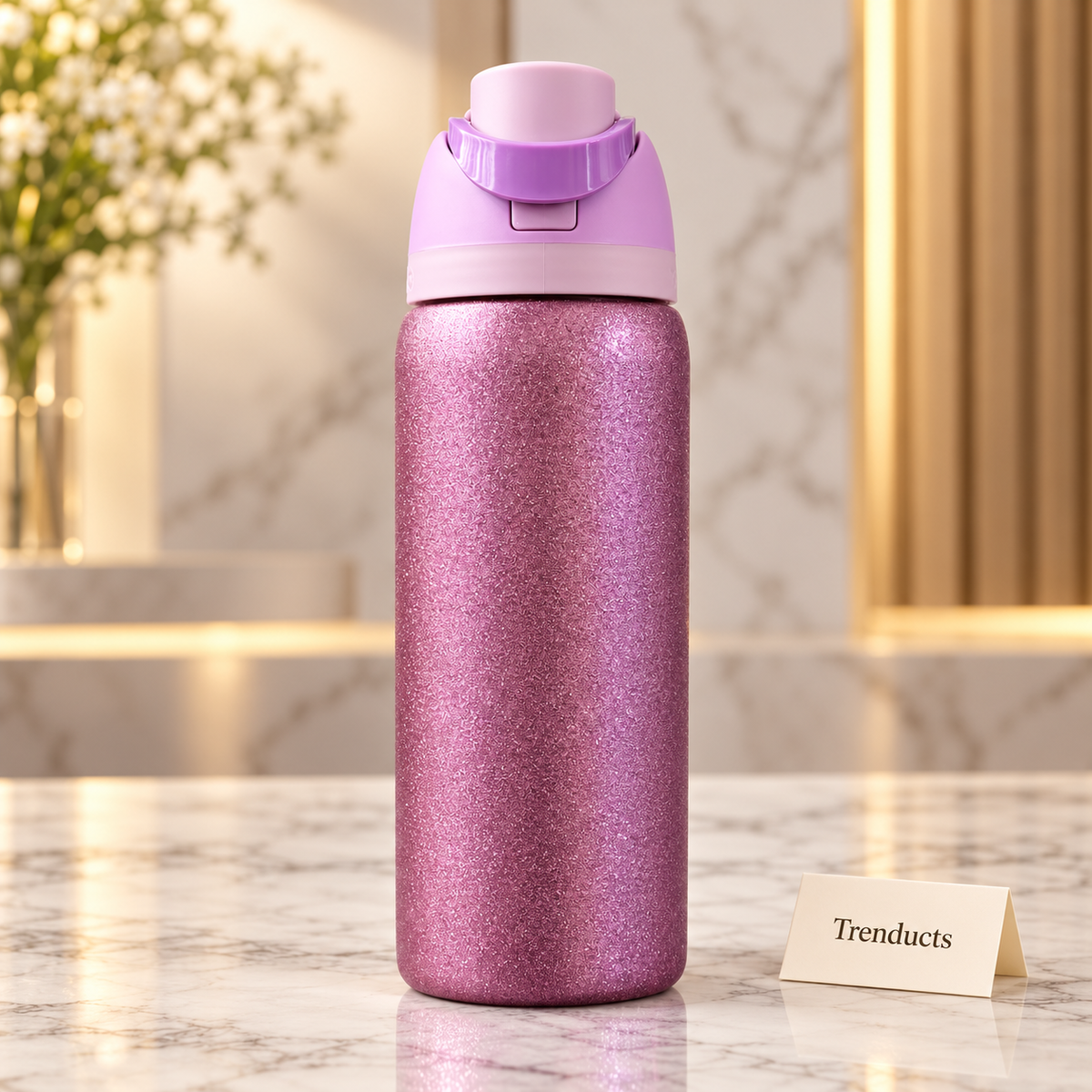 Owala Water Bottle 32 oz - Purple Glitter Sparkle