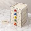 5 Layer Jewelry Box - Cream Velvet Drawers, Clear Acrylic
