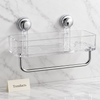 Towel Rack - Clear Bathroom Shelf with Chrome Towel Bar
