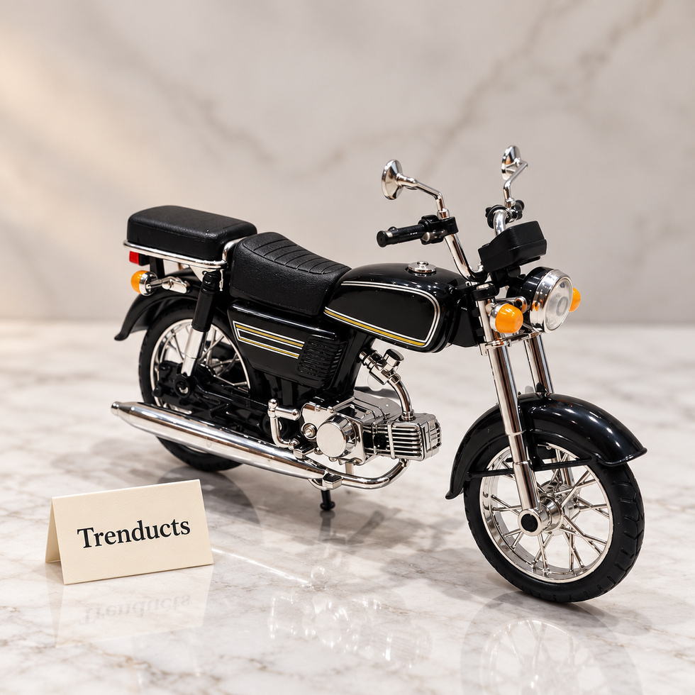 70 Bike Model Miniature - Black Die-Cast Motorbike