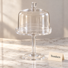 Danny Home Glass Cake Stand with Dome Cover - Clear