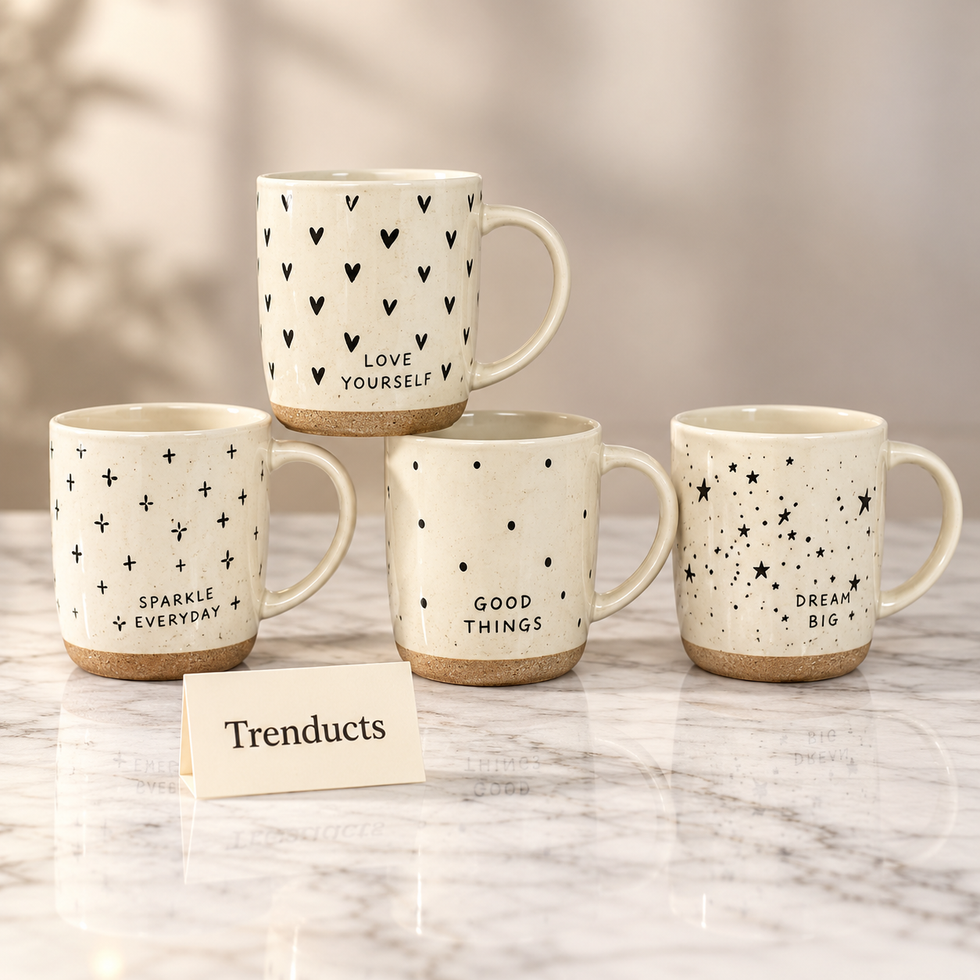 Speckled Cream Mug 350 ml - Rustic Clay Base (Random)