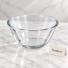 Danny Home Salad Bowl - Round Clear Glass Serving Bowl