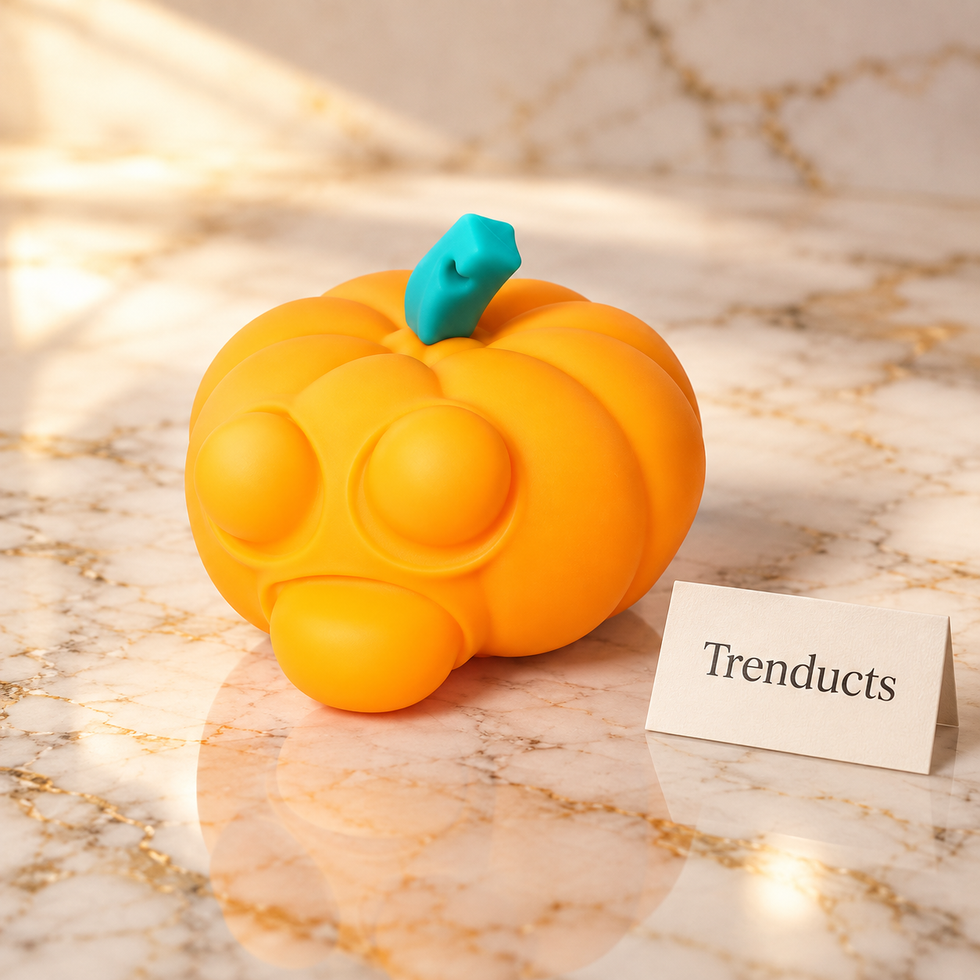 Orange Bubble-Pop Pumpkin Squeeze Fidget Toy