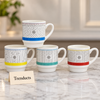 Colour Band Mug 350 ml - White Grey Pattern (Random)