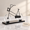 Bicycle Decor Showpiece - Black with Clear Wheels
