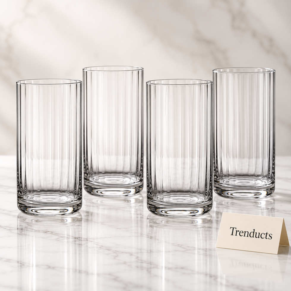 Danny Home Highball Glass Set - 4 Pcs 520ml Ribbed