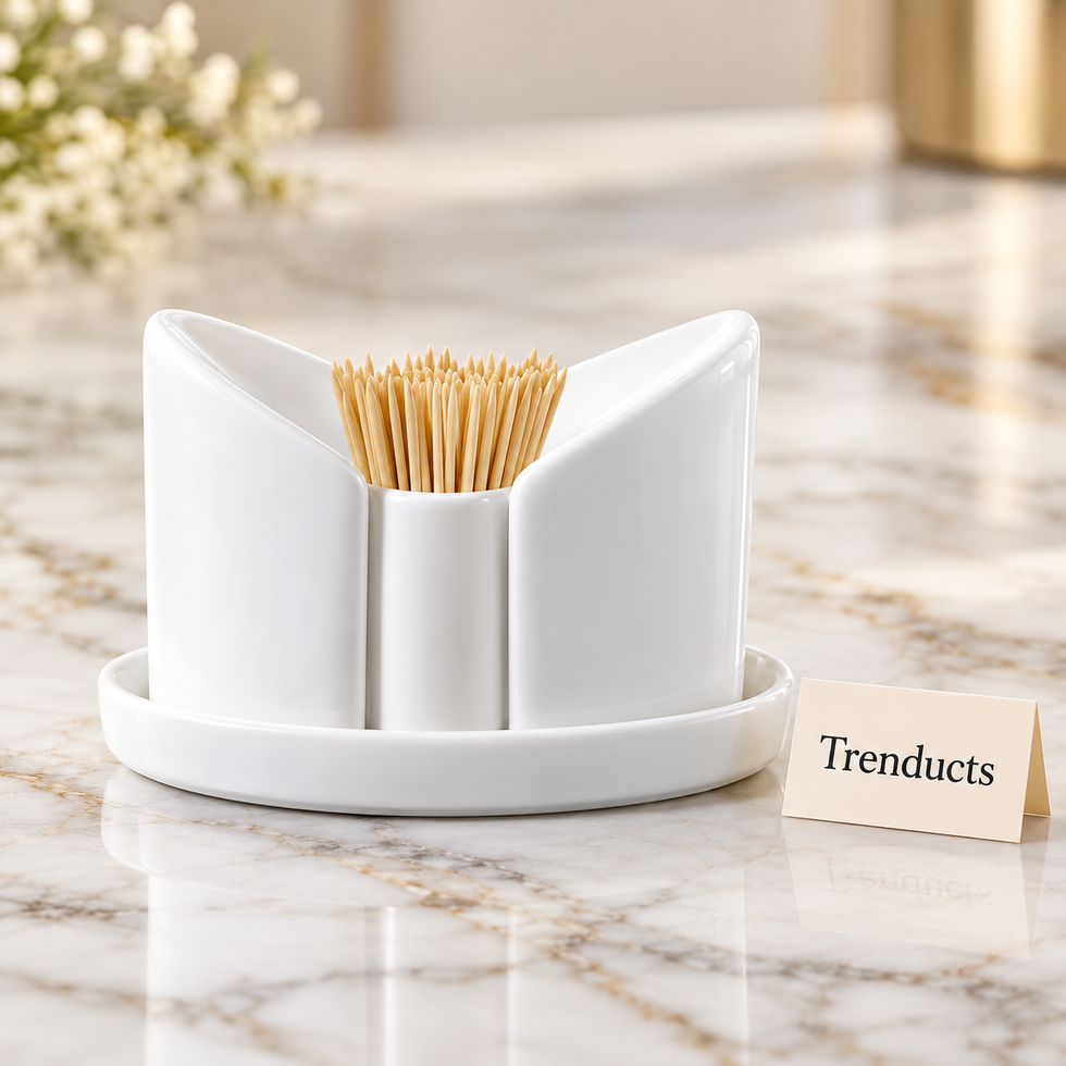Brilliant Salt Pepper and Toothpick Holder Set