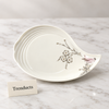 Brilliant Bird Dessert Dish 8 Inch - White Teardrop