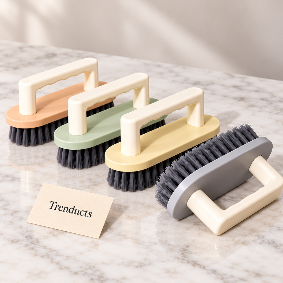 Handheld Scrub Brush - D Handle Kitchen & Bathroom Cleaner (Random)