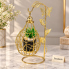 Luxury Decorative Pot Stand - Gold Butterfly Cage