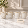 Gold Rim Filigree Mug 370 ml - Grey Pattern (Random)