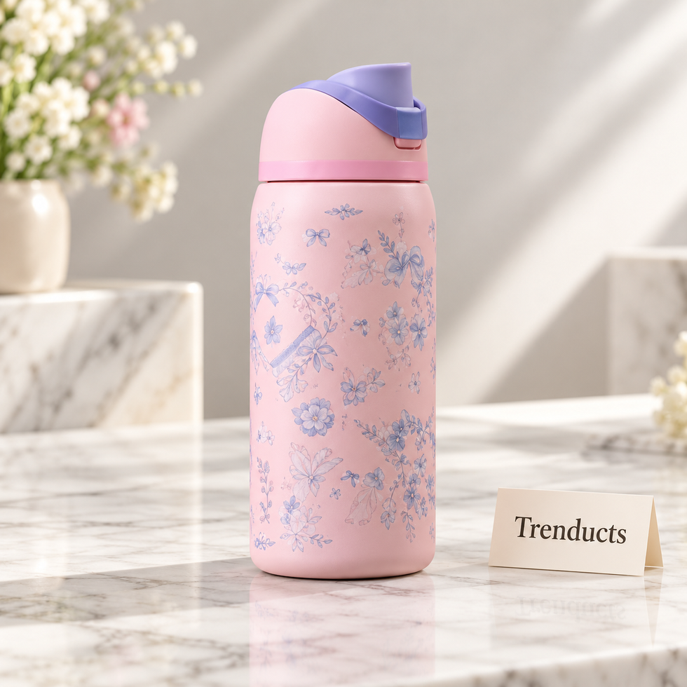 Owala Insulated Steel Water Bottle - Pink Floral Print