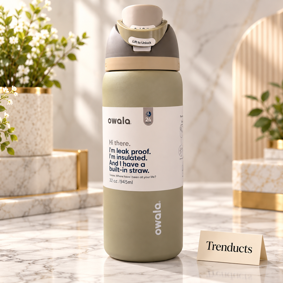 Owala FreeSip 32oz Water Bottle - Taupe & White
