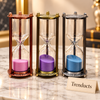 20 Minute Pillar Hourglass Sand Timer - Antique Metal Frame (Random Color)