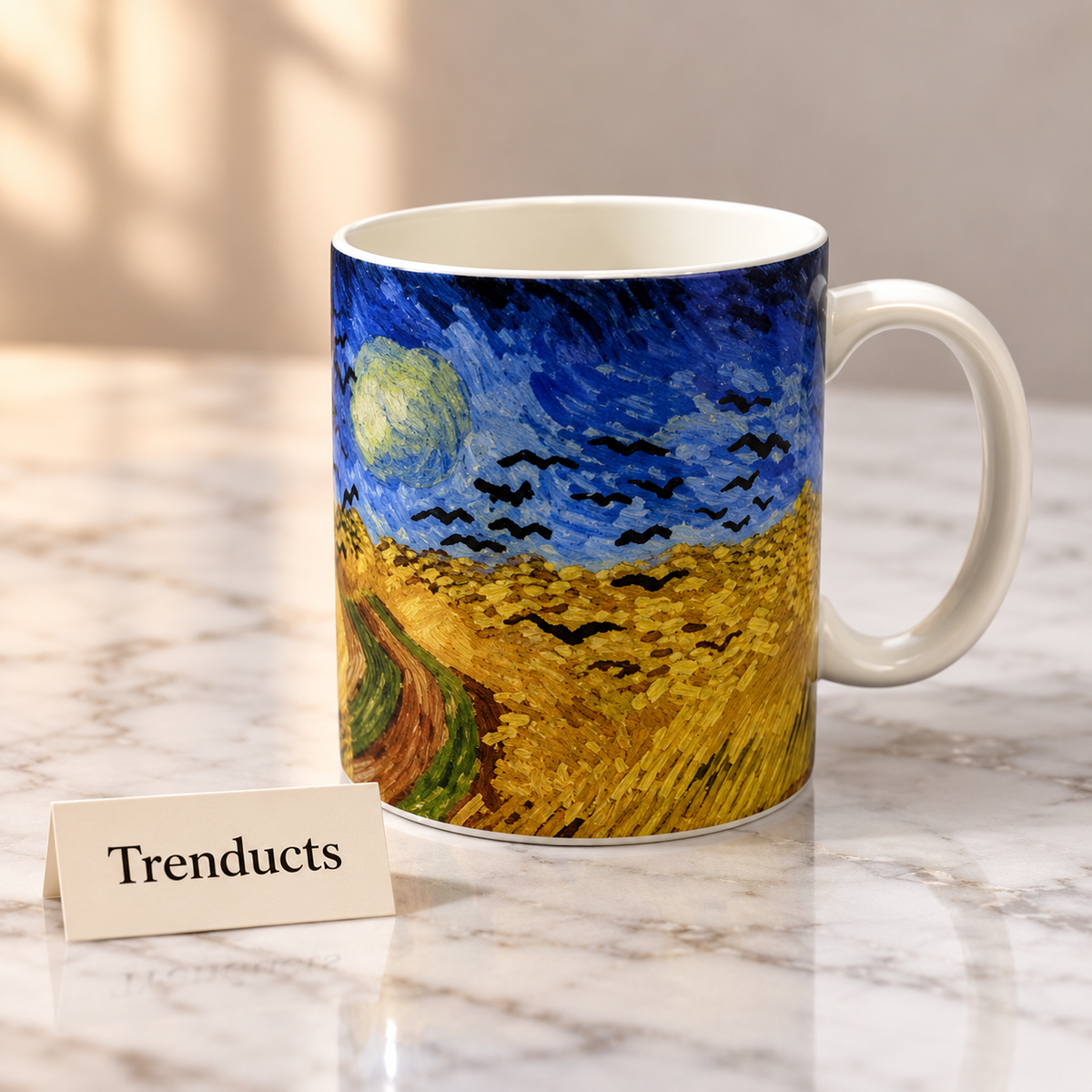 Danny Home Wheat Field Painting Mug - 350ml Porcelain
