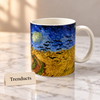 Danny Home Wheat Field Painting Mug - 350ml Porcelain