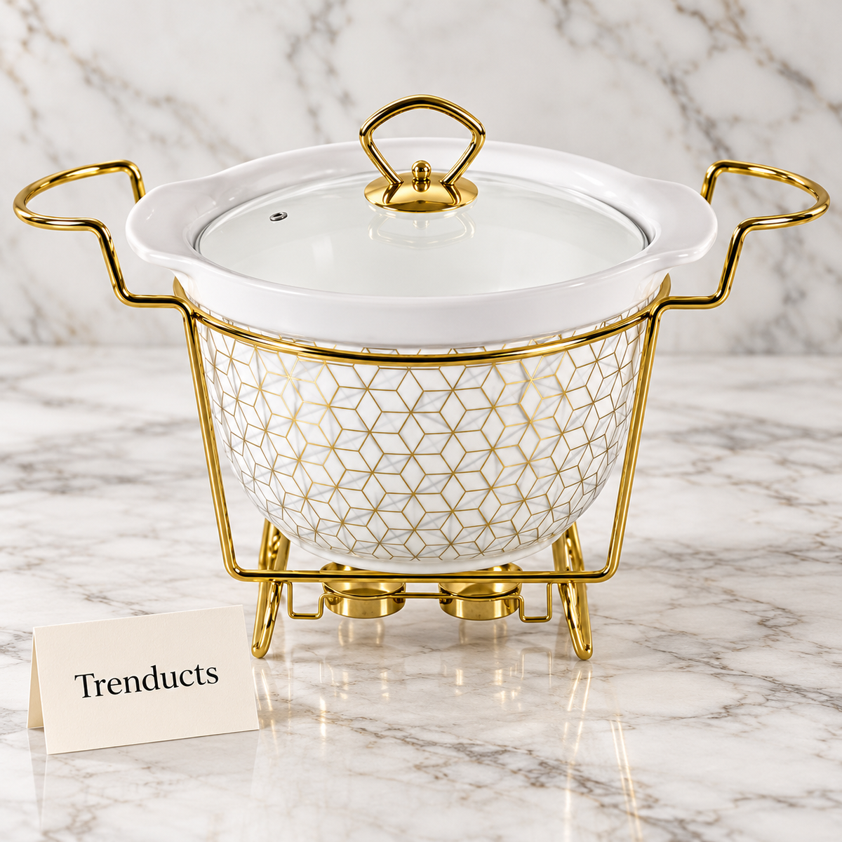 Brilliant Deep Round Casserole with Stand