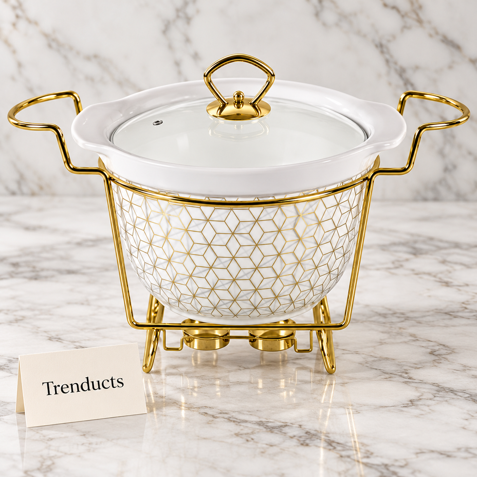 Brilliant Deep Round Casserole with Stand