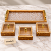 Elegant Acrylic Dry Fruit Tray Set - 4 Pcs with Lids