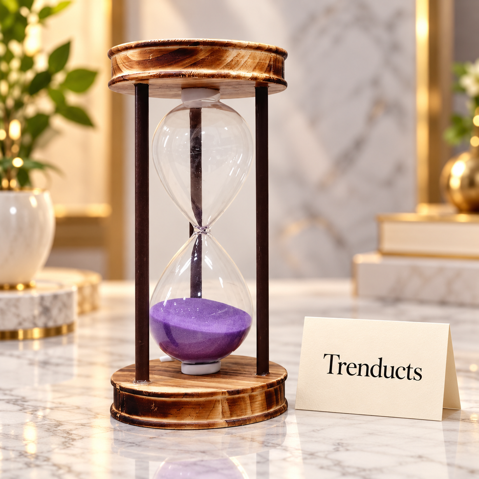 30 Minute Hourglass Sand Timer with Rustic Wood Finish Frame