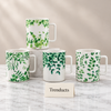 Green Leaf Mug 350 ml - Botanical Vine Print (Random)
