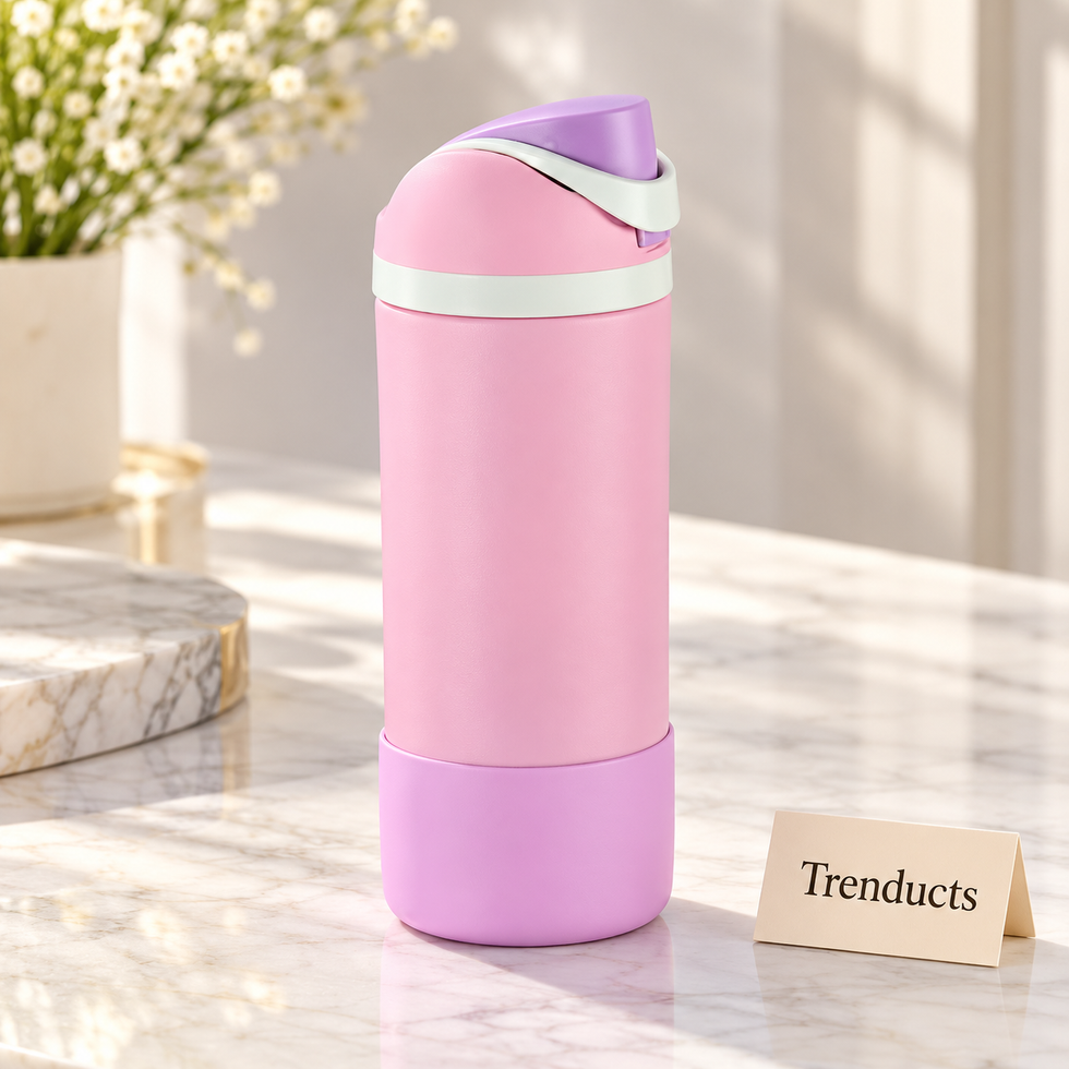 Owala Insulated Steel Water Bottle - Pastel Pink Flip Lid