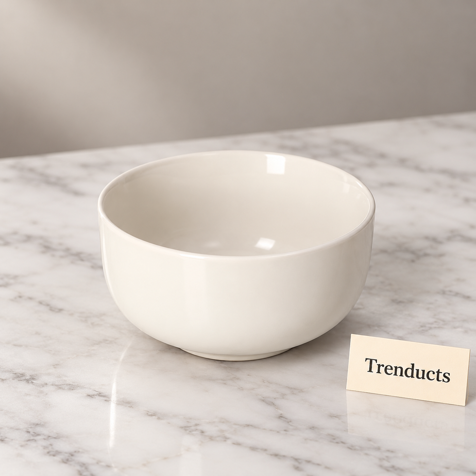 Danny Home Porcelain Bowl - 5 Inch Deep Off-White