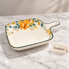Brilliant Square Platter with Handle - Primrose 9 Inch
