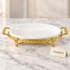 Brilliant 12 inch Oval Plate with Gold Stand