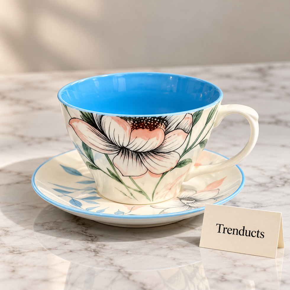 Brilliant Tea Cup and Saucer - Pink Magnolia 300 ml