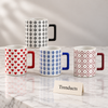 Pattern Print Mug 410 ml - Coloured Square Handle (Random)