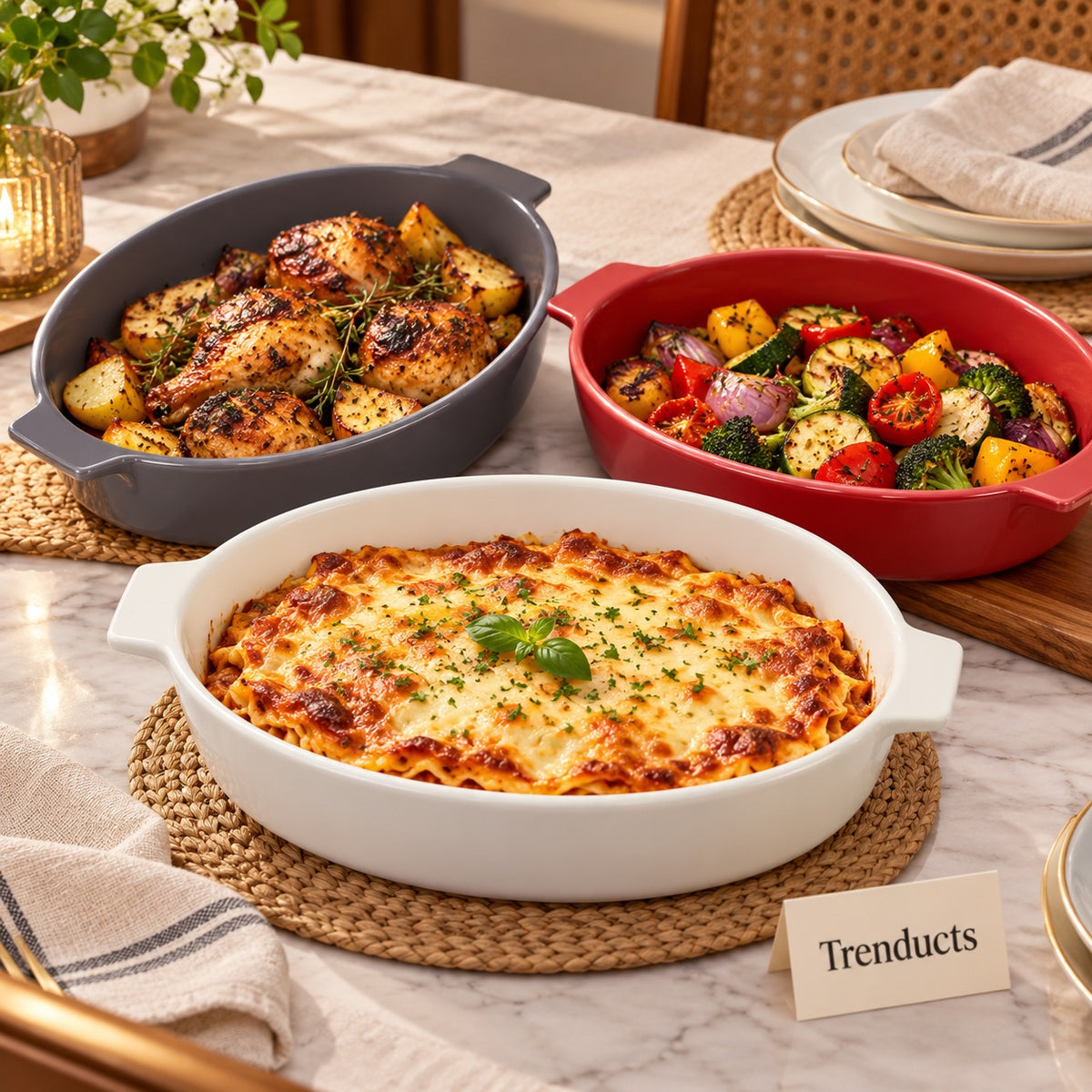 Danny Home Porcelain Baking Dish - Oval (Random Color)