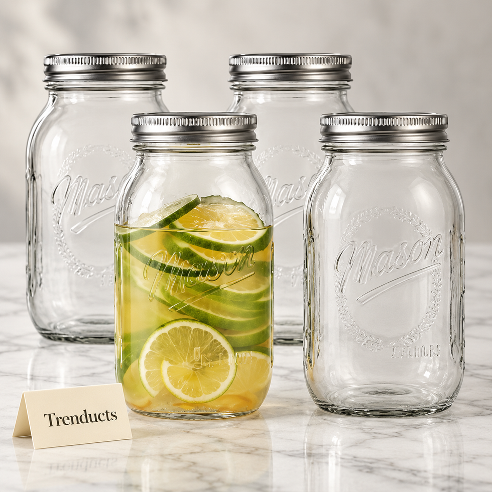 Danny Home Regular Mouth Mason Jar Set - 6 Pcs Glass