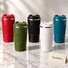 Stainless Steel 304 Coffee Tumbler - Flip Lid Travel Cup (Random)