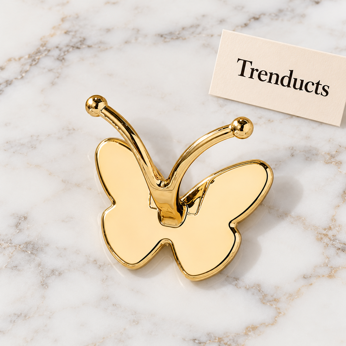 Butterfly Sticky Hook - Gold Adhesive Wall Hook