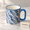 Danny Home Blue Toile Mug 450ml - Porcelain Rose Pattern