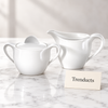 Symphony Sugar Creamer Set - White Sugar Pot & Jug