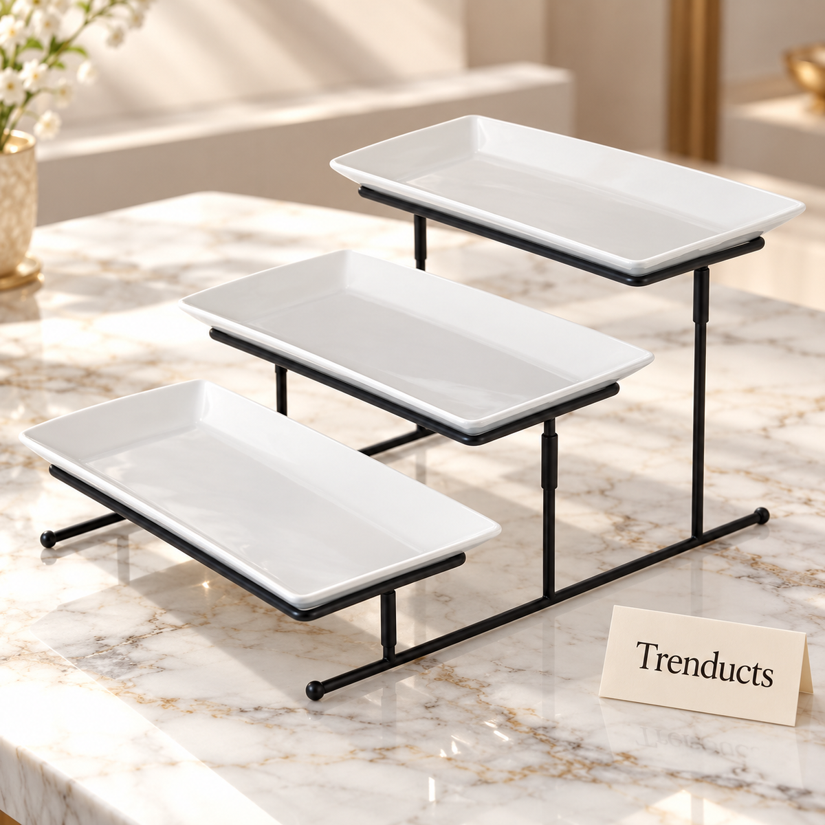 Brilliant Tiered Serving Tray with Stand
