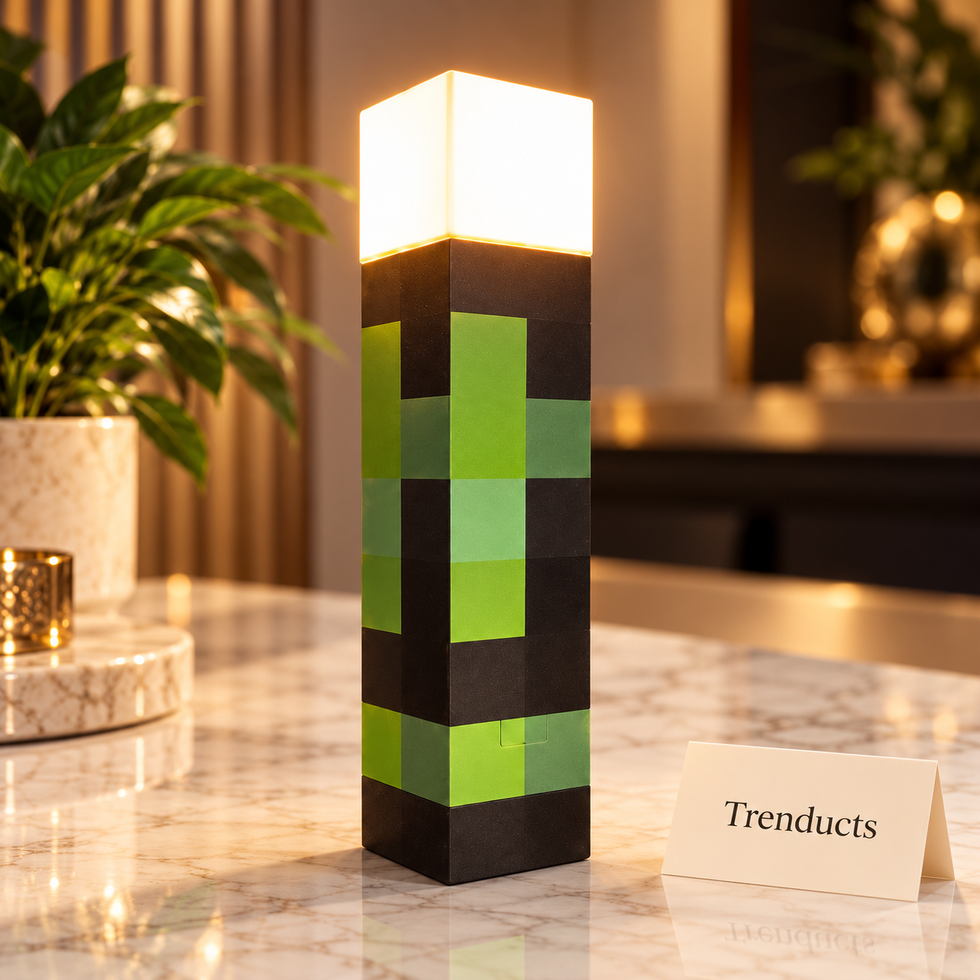 RGB Pixel Minecraft Torch Lamp with 16 Colours - USB Powered Gaming Light