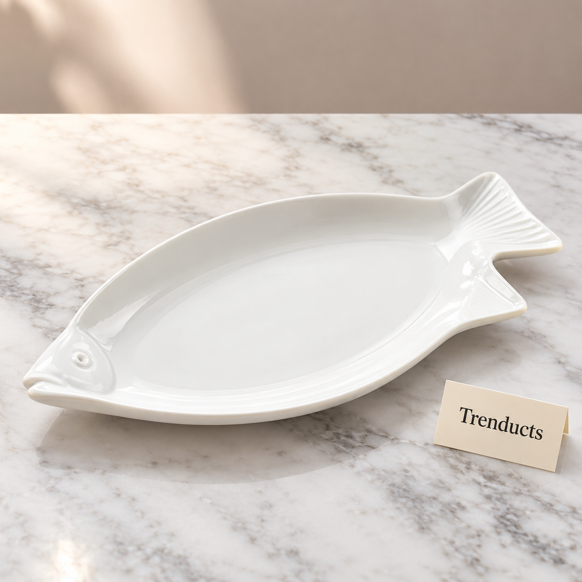 Symphony Sunfish Platter 30 cm - White Fish Serving Plate